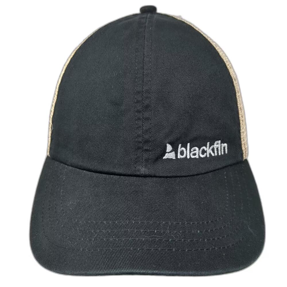 Fahrenheit Blackfin Logo Baseball Cap Black One Size Mesh Back Adjustable Hat